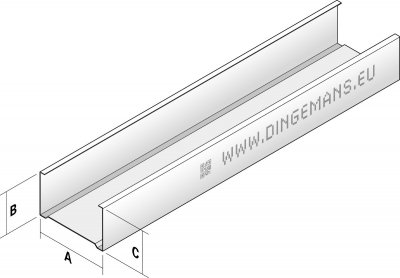 METALSTUD 100 mm VERTICAAL 2,60 m CW 100/50/0.6 mm