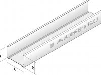 METALSTUD 50 mm VERTIKAAL 3,00 m CW 50/50/0.6 mm