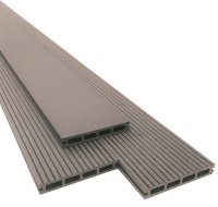 Vloerbedekking-wood plastic compound wpc-wpc plank 22x146x5000-grijs-per st