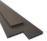 Vloerbedekking-wood plastic compound wpc-wpc plank 22x146x5000-antraciet-per st