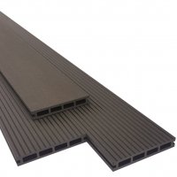 Vloerbedekking-wood plastic compound wpc-wpc plank 22x146x5000-antraciet-per st
