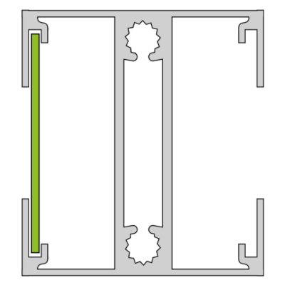 Beton en alu-alu-quadra-alu eindlat 55x2x1900 mm