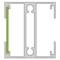 Beton en alu-alu-quadra-alu eindlat 55x2x1900 mm