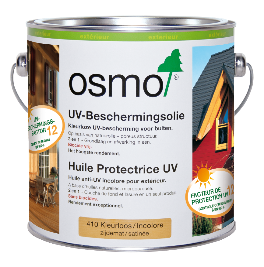 Osmo UV - Beschermingsolie 410 Kleurloos zonder biocides 2.5L