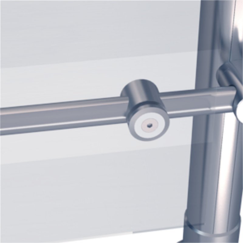 R13 BEVESTIGING PLEXIGLAS VOOR OP RONDE RELING 4 S