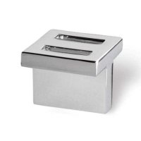 KNOP VIERKANT 30MM GLANS-CHROOM KNOP VIERKANT 30MM GLANS-CHROOM