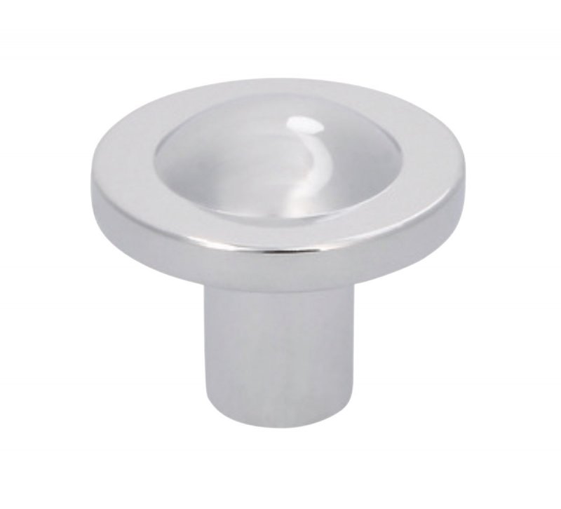 KNOP ROND 35MM GLANS VERCHROOMD