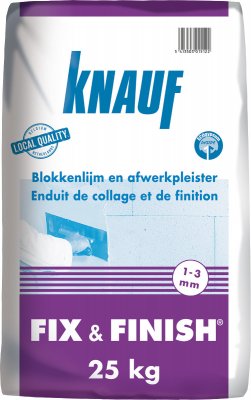 Knauf fix & finish eindlaagpleister 25kg/zAKken - 00023980
