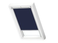 Verduisterende rolgordijn standaard 114x118 witte profielen 1100 donkerblauw