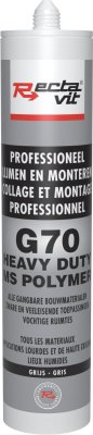 Rectavit Montagelijmen g70 pro heavy duty  grijs  290 ml