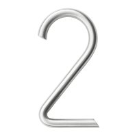 HUISNUMMER ROND 2 INOX PLUS HUISNUMMER ROND 2 INOX PLUS