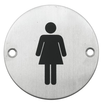PICTO ROND VROUW INOX PLUS