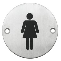 PICTO ROND VROUW INOX PLUS PICTO ROND VROUW INOX PLUS