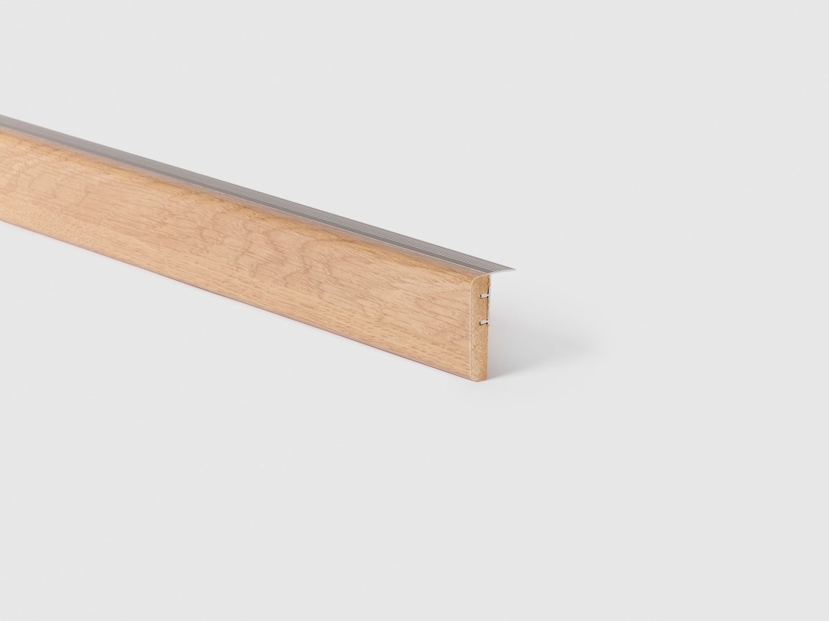 PROVISTON | Trapneus | Geanodiseerd aluminium | Brons licht | Breedte 58 mm | Hoogte 45 mm | Lengte 1000 mm | Geboord | Trapprofiel | Hoekprofiel | 1 stuk