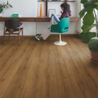 Quickstep  LVT Bloom Botanische karamel eik Dark brown 6mm