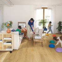 Quickstep  LVT Bloom Geborstelde eik honing Natural 6mm