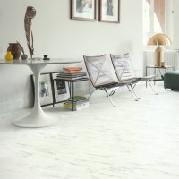 Quickstep LVT Alpha Vinyl Tiles 4mm Wit Carrara-marmer White